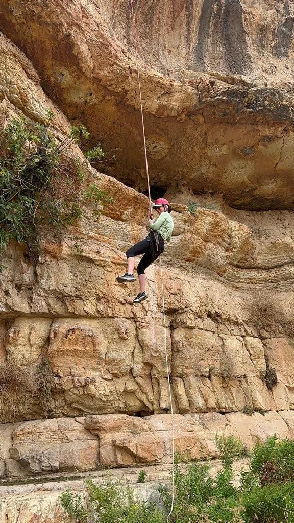 Rappelling at Nachal Tur